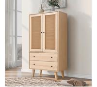 Buffet en bois - Commode - Buffet bas - Grand espace de rangement - 2 portes 2 tiroirs - Design élégant - 120x40x60cm - Chêne