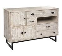 Buffet 3 portes ""Ajay"" manguier 115x80cm - Atmosphera createur d'interieur - Beige