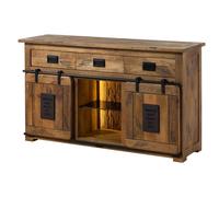 Buffet en bois de Manguier / Bois de récupération 150x45x90 naturel laqué RAILWAY LUX #100