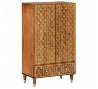 Buffet en bois de manguier massif - vidaXL - 60x33x100 cm - Marron miel - Grand espace de rangement