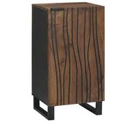 Buffet en bois de manguier - vidaXL - 40x33x75 cm - Noyer - Finition mate - 1 porte - Assemblage requis