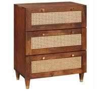 Buffet en bois de manguier - vidaXL - 60x33.5x75 cm - Marron - Bois de manguier massif - Design bohémien
