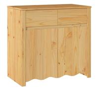 Buffet en bois de pin - vidaXL - 79x43x75,5 cm - Naturel - Bois de pin massif - 2 portes - Design moderne