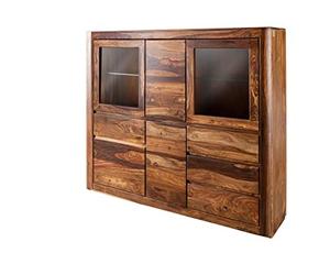 Buffet en Bois de Sheesham 166x40x145 ciré Noisette Toronto #204