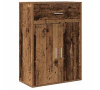 Buffet en bois d'ingénierie - vidaXL - 79x38x80 cm - Vieux bois - Style rustique - 1 tiroir - 2 étagères