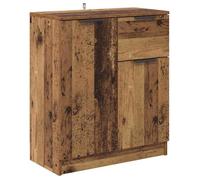 Buffet en bois d'ingénierie - vidaXL - Bois Ancien - 60x30x70 cm - 1 tiroir - 2 portes à charnières