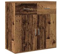 Buffet en bois d'ingénierie - vidaXL - Bois Ancien - 79x38x80 cm - 2 tiroirs - 2 étagères - Portes à charnières 90°