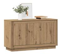 Buffet en bois d'ingénierie - vidaXL - Chêne artisanal - 102x35x55 cm - 6 compartiments - Portes pratiques