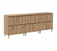 Buffet en bois d'ingénierie - vidaXL - Chêne artisanal - 60x35x70 cm - 12 portes - Design moderne - Rangement spacieux