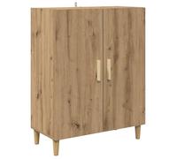 vidaXL Buffet Chêne artisanal 70x34x90 cm - 2 portes, pieds coniques, rangement spacieux