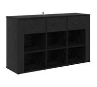 Buffet en bois d'ingénierie - vidaXL - Chêne Noir - 100x30x59,5 cm - Tiroirs spacieux - Étagères solides