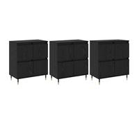 Buffet en bois d'ingénierie - vidaXL - Chêne Noir - 180x35x70 cm - 12 portes - Design moderne - Assemblage requis