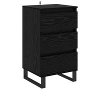 Buffet en bois d'ingénierie - vidaXL - Chêne noir - 40x35x70 cm - Avec tiroir - Poids maximal 60 kg - Style moderne