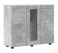 vidaXL Buffet Gris béton 55,5 x 29 x 100 cm Bois d'ingénierie, Cabinet en Bois rectangulaire, Moderne et résistant pour Un Rangement astucieux, Solution contemporaine pour Le Salon