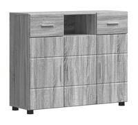 Buffet en bois d'ingénierie - vidaXL - Gris Sonoma - 88,5 x 30,5 x 73 cm - 2 tiroirs - Grand espace de stockage