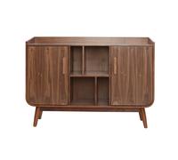 Buffet vintage en bois foncé noyer 2 portes L122 cm HALLEN