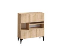 Buffet en bois "Krista" - 100 x 35 x 125 cm - Chêne Saphir
