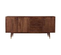 Buffet en bois massif 3 portes 3 tiroirs et détails dorés - Colombo - Rendez-Vous Déco