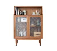 Buffet en bois massif - Vitrine créative en verre pour salle à manger et cuisine - Design moderne et simple pour le salon