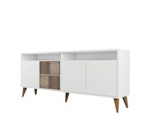 Buffet en bois ""Milan"" - 180 x 35 x 78 cm - Blanc