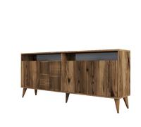 Buffet en bois "Milan" - 180 x 35 x 78 cm - Noyer
