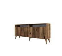 Buffet en bois "Milan" - 180 x 35 x 78 cm - Noyer