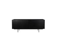 Buffet en bois noir, enfilade, 2 portes, 3 tiroirs - Zuiver, Travis - 180x45x71 cm