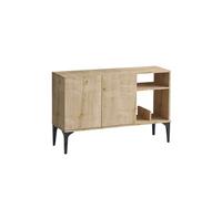 Buffet en bois "Oscar" - 120 x 40 x 80 cm - Chêne Saphir Noir