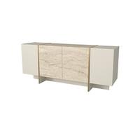 Buffet en bois "Veyron" - 180 x 46 x 75 cm - Travertin, Grès