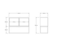Buffet en bois "Zermat" - 90 x 34 x 70 cm - Travertin