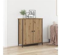 vidaXL – Buffet – Chêne artisanal 70×30×80 cm – Bois d'ingénierie & acier – Design contemporain