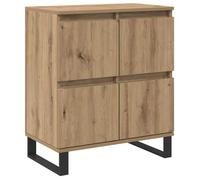 Buffet en chêne artisanal - vidaXL - 60x35x70 cm - 4 portes - Grand espace de stockage - Assemblage requis