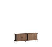 Buffet en Chêne Fumé et Acier Inoxydable