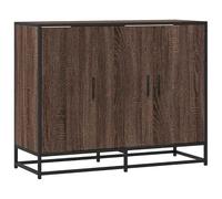 Buffet en chêne marron - Meuble de salon en bois - 94 x 35 x 76 cm - Module d'armoire élégant pour salon et couloir - Durable et élégant