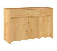 Buffet Bas - vidaXL - Chêne Massif - 3 Portes - Style Contemporain - Finition Polie