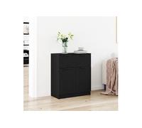 vidaXL Buffet bas Chêne noir – finition texturée, rangement spacieux, moderne