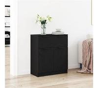 vidaXL Buffet bas Chêne noir – finition texturée, rangement spacieux, moderne