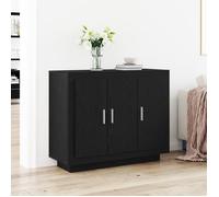 vidaXL Buffet Chêne noir 3 portes 92x35x75 cm Bois stratifié Finition mate