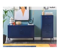 Buffet en métal bleu marin 2 portes URIA