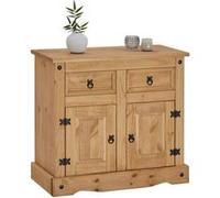 Buffet en pin SALSA style mexicain, avec 2 portes et 2 tiroirs Naturel G