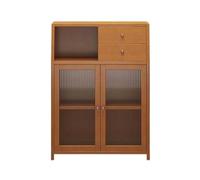 Buffet en verre à double porte - Buffet mural pour cuisine et salon, idéal pour distributeurs de thé et d'eau, maison élégante et fonctionnelle