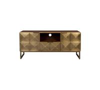 Buffet enfilade en bois de manguier doré, 1 porte, 2 tiroirs - Dutchbone, Volan - 135x40x60 cm