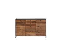 Buffet enfilade en pin recyclé marron, 2 portes, 6 tiroirs et plus, avec rangement - Chehoma, Laiutah - 146x40x91 cm