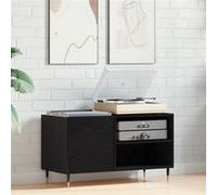 vidaXL Armoire à disques avec étagère Chêne noir 85 x 38 x 48 cm