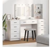 Buffet Ensemble de 3 Blanc Bois d ingénierie Buffet