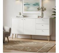 Buffet Erina Dmora, en Bois Noble Blanc 39,1x147,2x81,7h cm