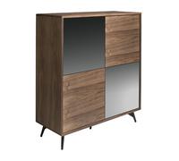Buffet Et Portes En Verre Noir Marron
