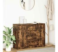 vidaXL Buffet avec tiroirs Bois d'ingénierie chêne fumé 100,5x35x76 cm