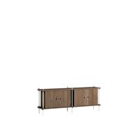 Buffet Étagère Chêne Fumé/ Blanc