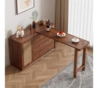 Buffet extensible avec plateau rotatif à 360° - Table console polyvalente pour bar/dressing, table d'entrée, meuble TV (160 cm)